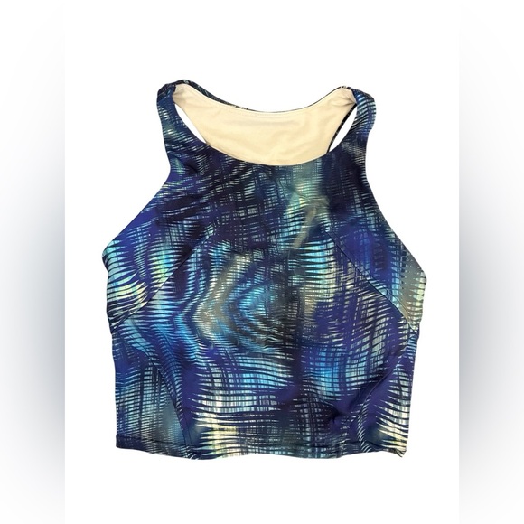 Lululemon Invigorate Training Tank Top Cropped Flux Blue Size 2 - Picture 3 of 8